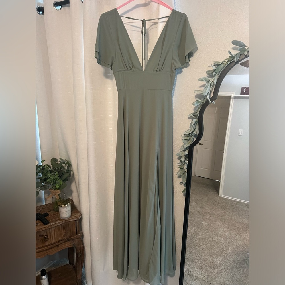 Small Lulu Flutter Sleeve Maxi Dress